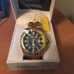 INVICTA PRO DIVR AUTOMATIC 52MM GOLD CASE BLU FACE
